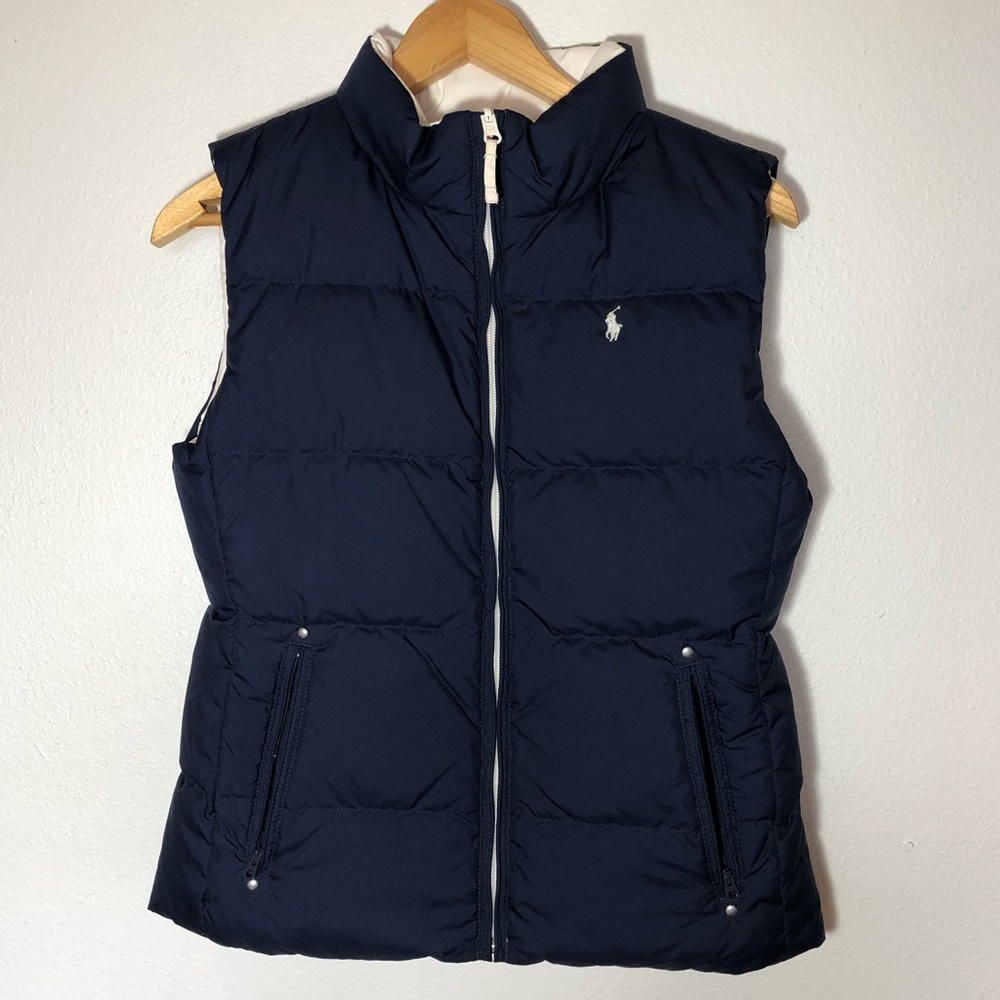 Ralph Lauren Polo reversible puffy vest navy/white